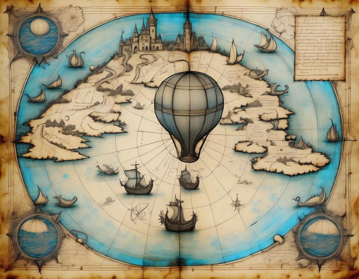 Fantasy Map in Renaissance Style