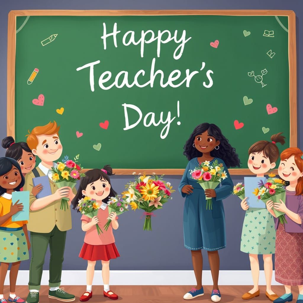 Happy Teacher's Day Celebration: Students Honor Their Teache...