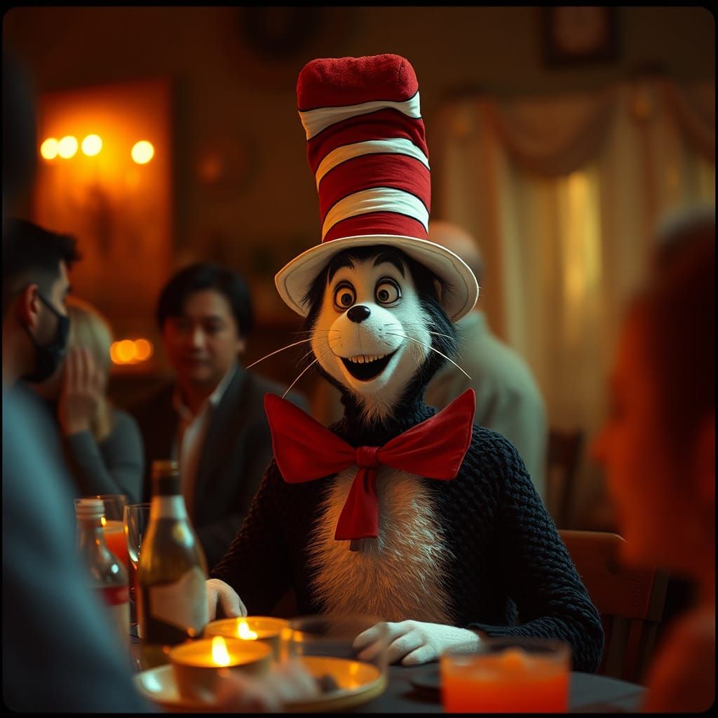 Cat in the Hat at Halloween: Cinematic Film Still