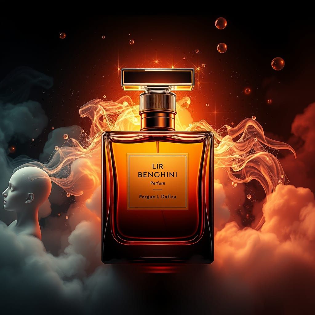 Luxury Perfume Poster in a Dreamlike Atmosphere