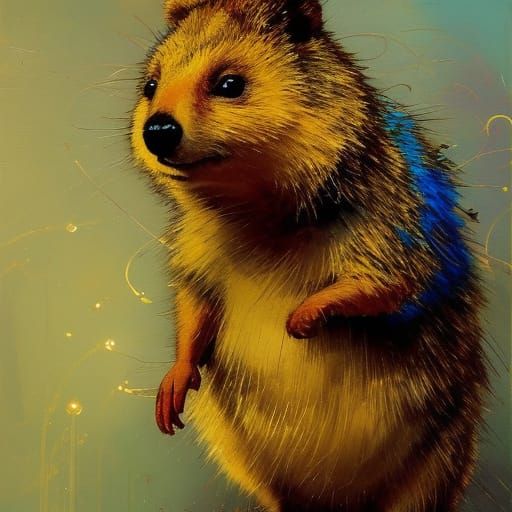 Steampunk Quokka Portrait in Hyperrealistic Style