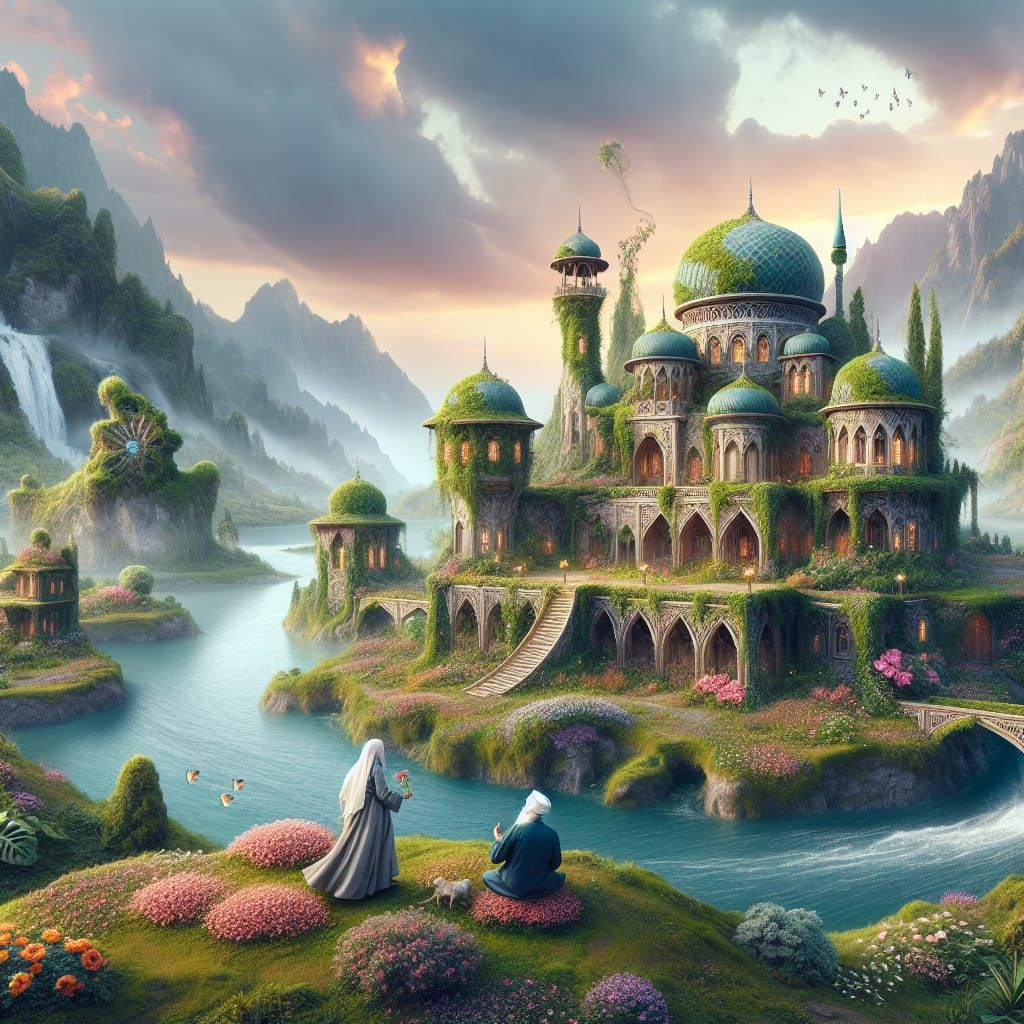 Enchanting Riverside Home with Flower Garden