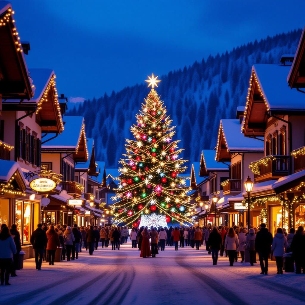 Leavenworth Tree Lighting Ceremony: Photorealistic Winter Sc...