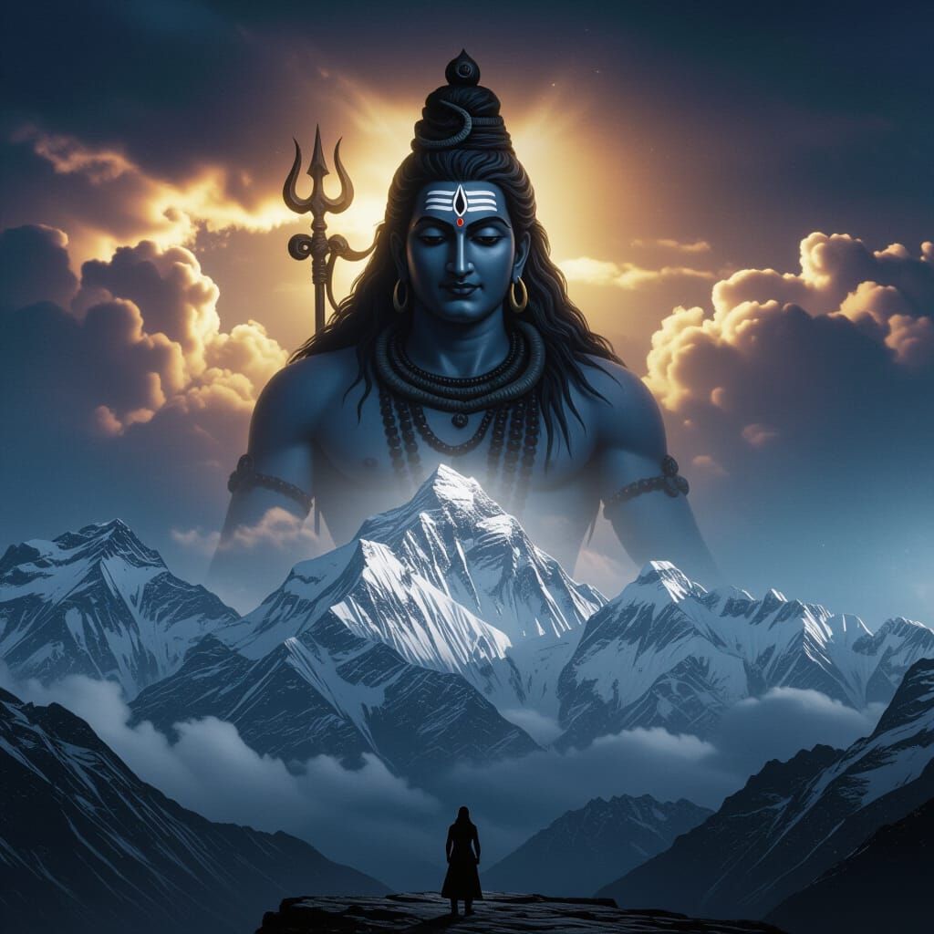 Majestic Himalayas with Shadow of Lord Shiva