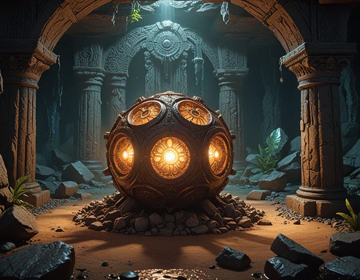 Explorers Discover Glowing Relic in Hidden Chamber