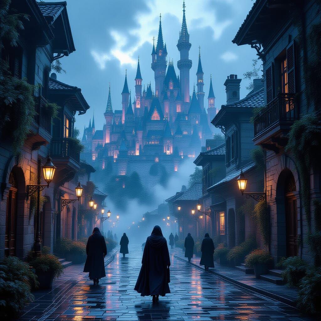 Purple Hyacinth in a Maximalist Digital Painting