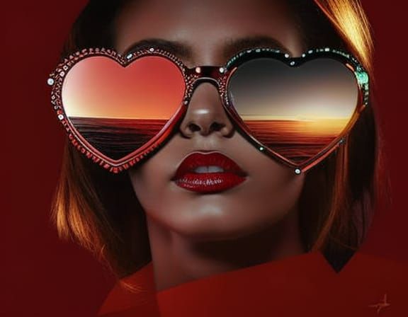 Melting Heart Glasses: A Hyperrealistic Postmodern Vision