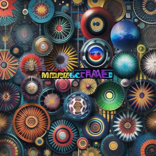 Psychedelic Glamour: A Surreal Chrome Masterpiece