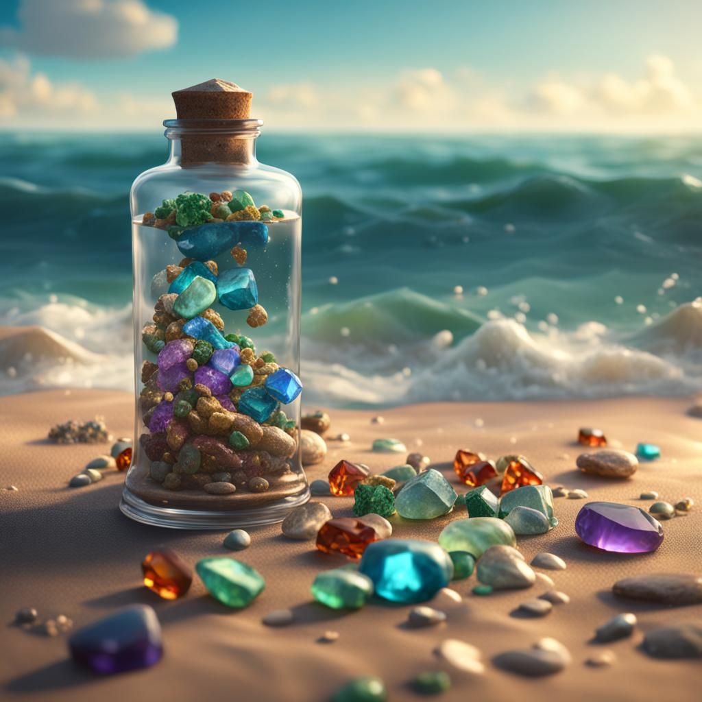 Message in a Bottle on Gemstone Beach