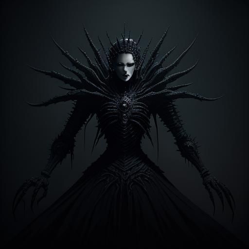 Hellraiser Inspired Biomechanical Goddess in Dark Realm