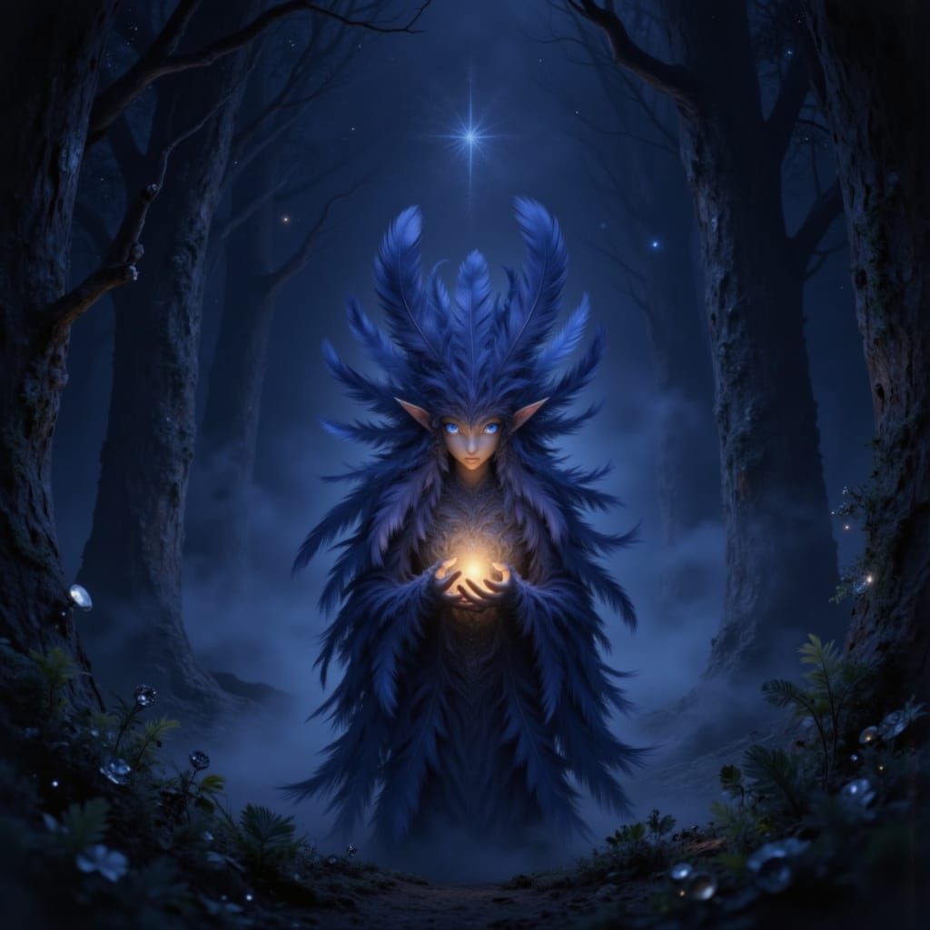 "Nightime for the Featherborn Elf"