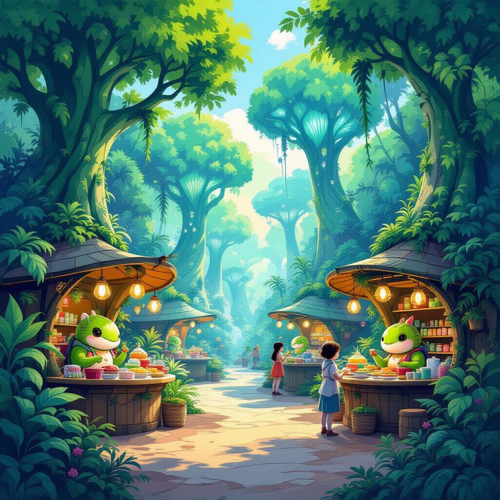 intergalactic food market