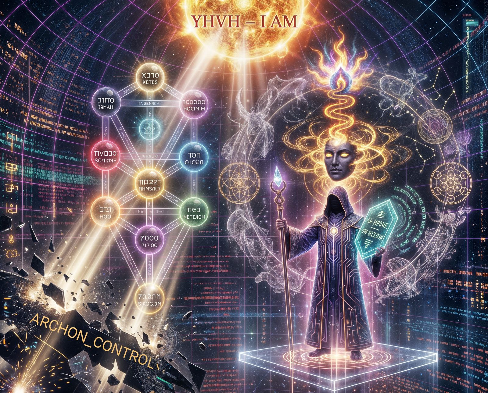 Hacker-Shaman Shatters Archon Control in Cosmic Code Temple