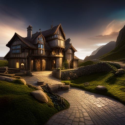 Lord of the Rings House: Detailed Matte Painting