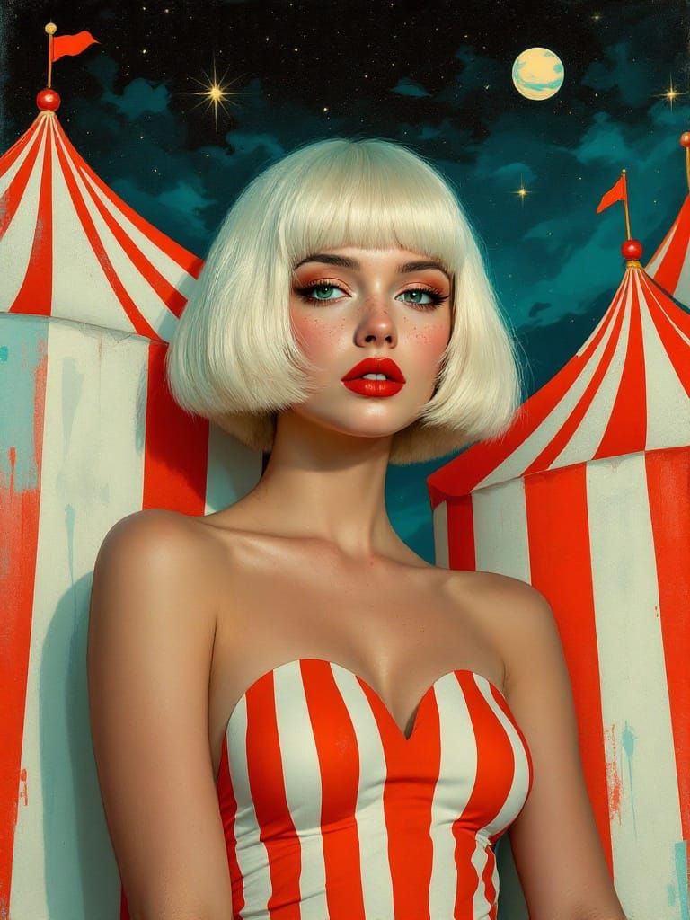 Art Deco Woman in Street Art Style