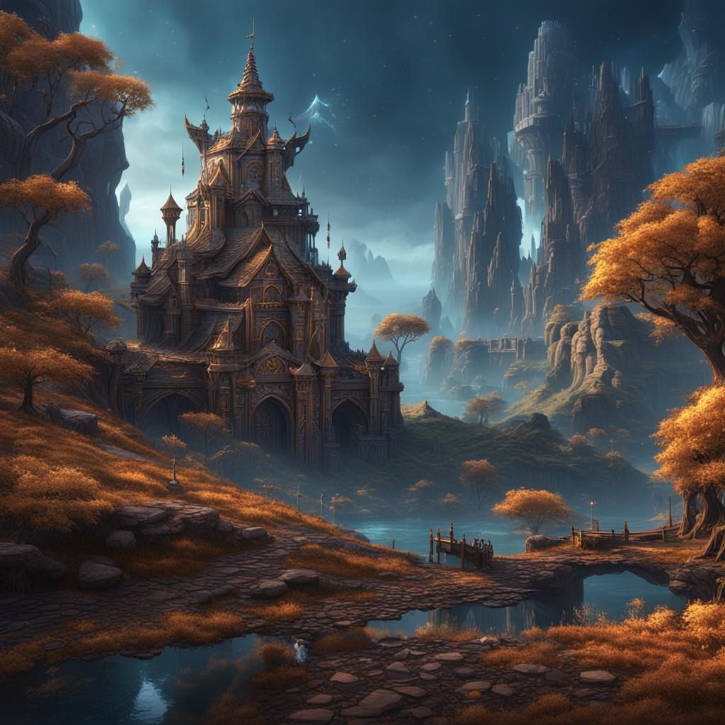 Fantastical Uluru Matte Painting in Deep Color