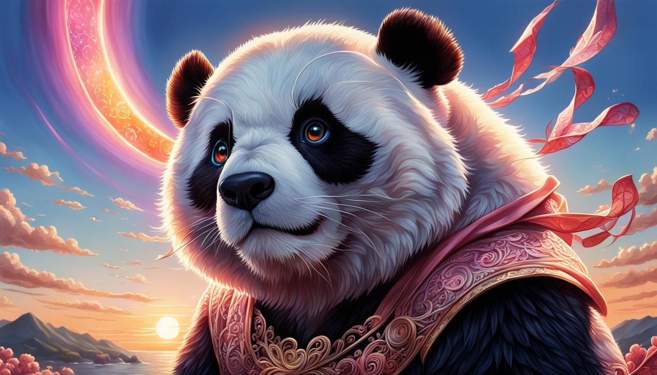 Pandapirate in Afterglow: A Photorealistic Marvel