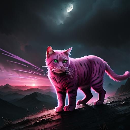 pink cat