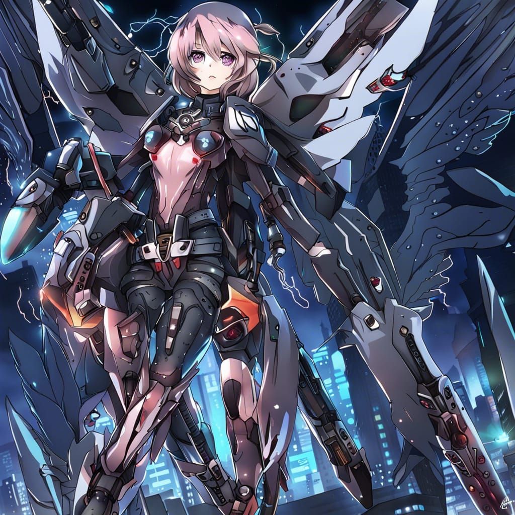 Anime Angel of Death Mecha Girl