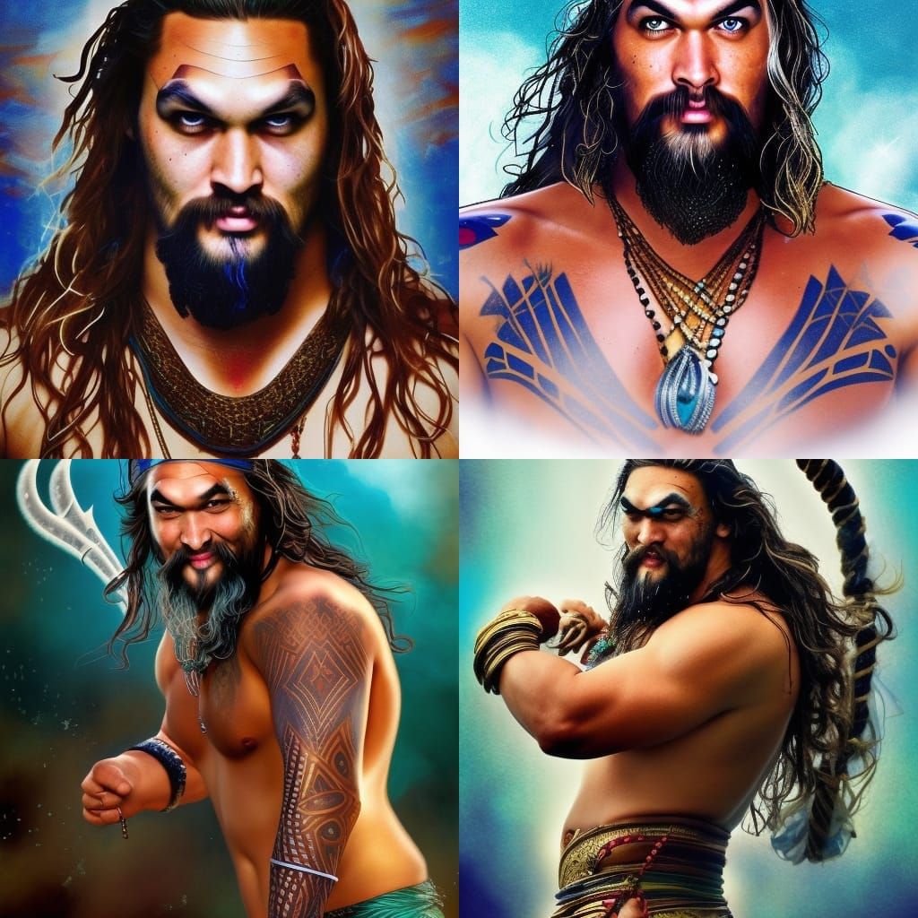 Hyperrealistic Genie Portrait in Splash Art Style