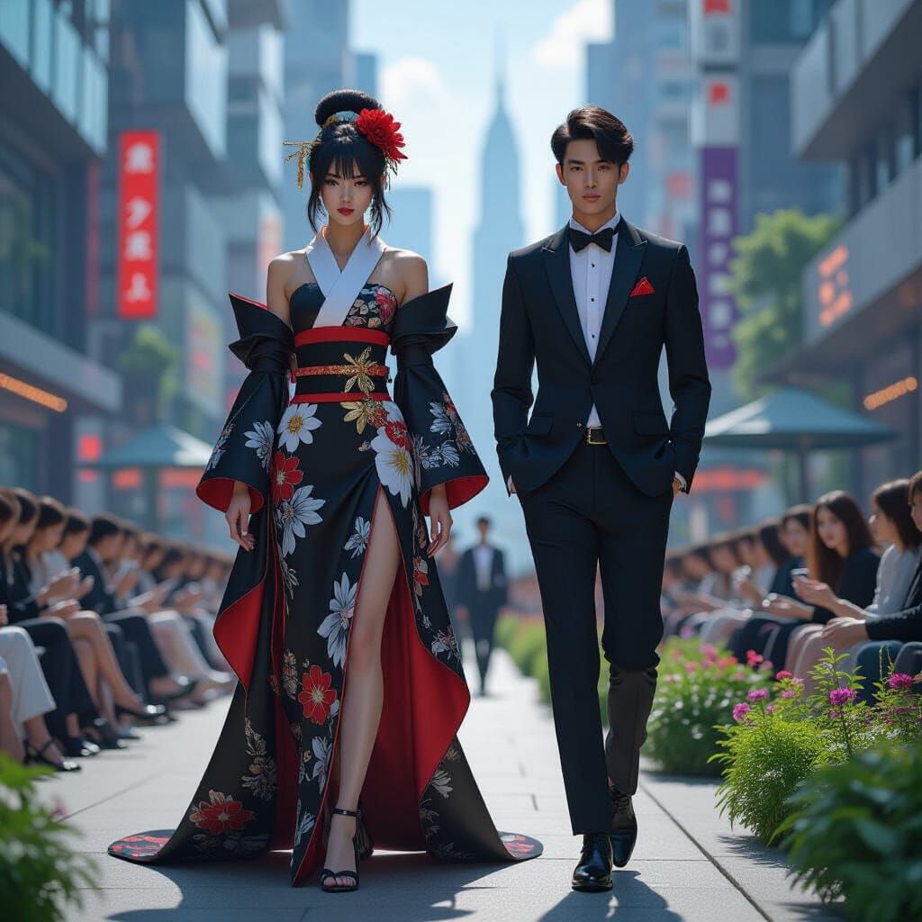 Genshin Impact Inspired High Fashion in Metropolis Garden Fu...