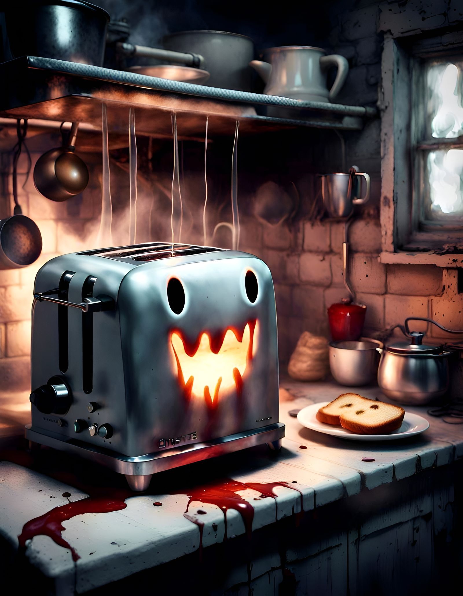 Angry Toaster in Haunted Kitchen, Splash Art