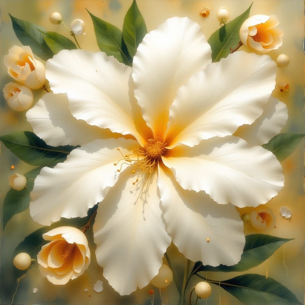 Hyperrealistic Gardenias and Orange Blossoms