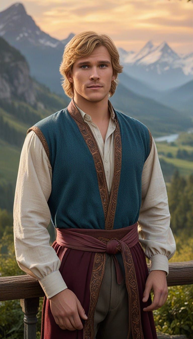 Rugged Mountain Man with Elegant Touch