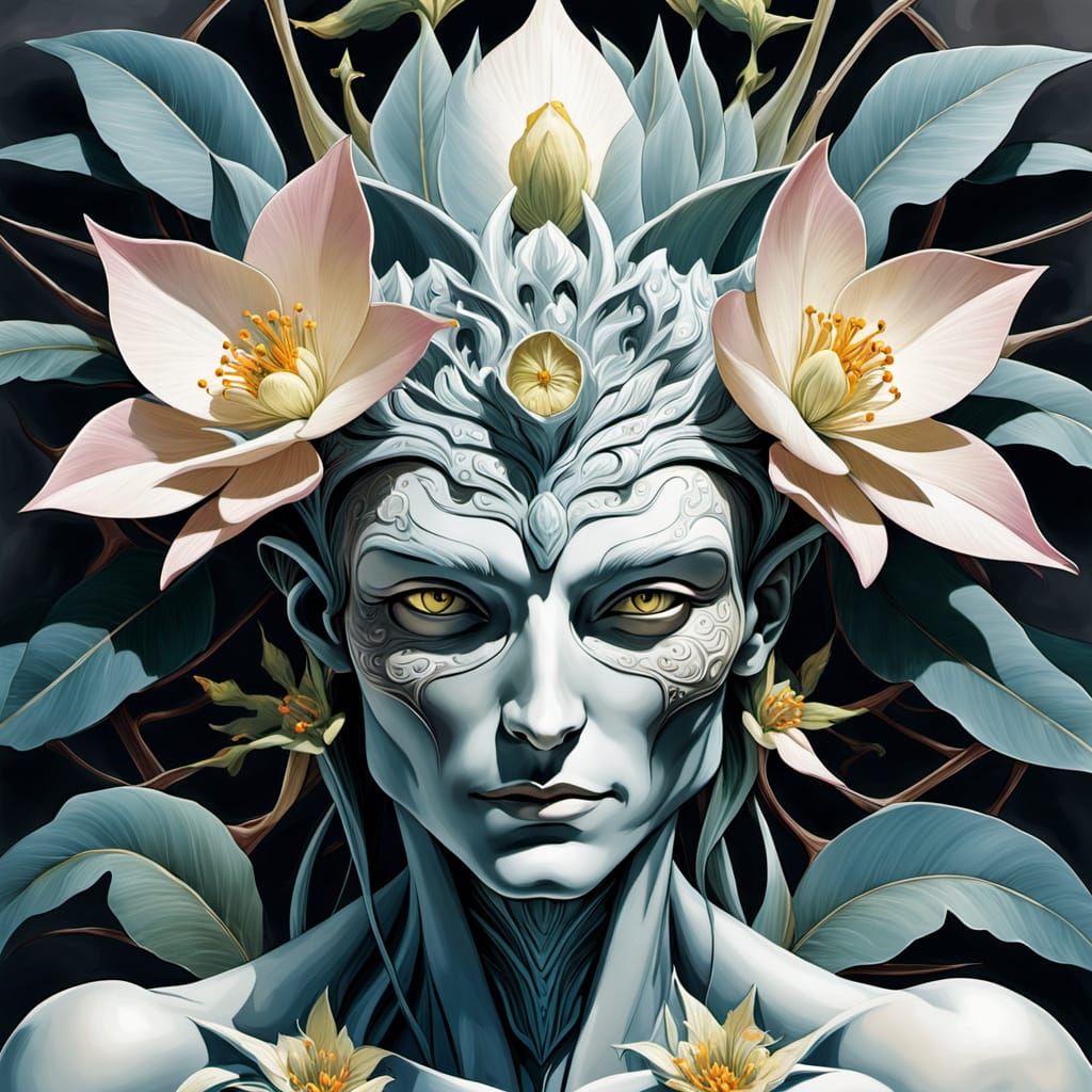 Grey Cistus in Rocky Soil, Fine Art Copperplate Engraving