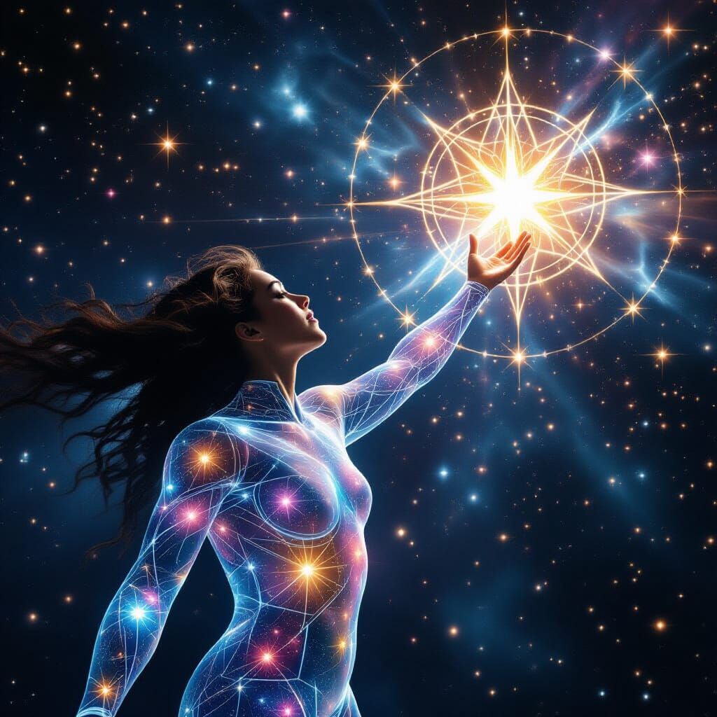 Galactic Being Reaching for a Star