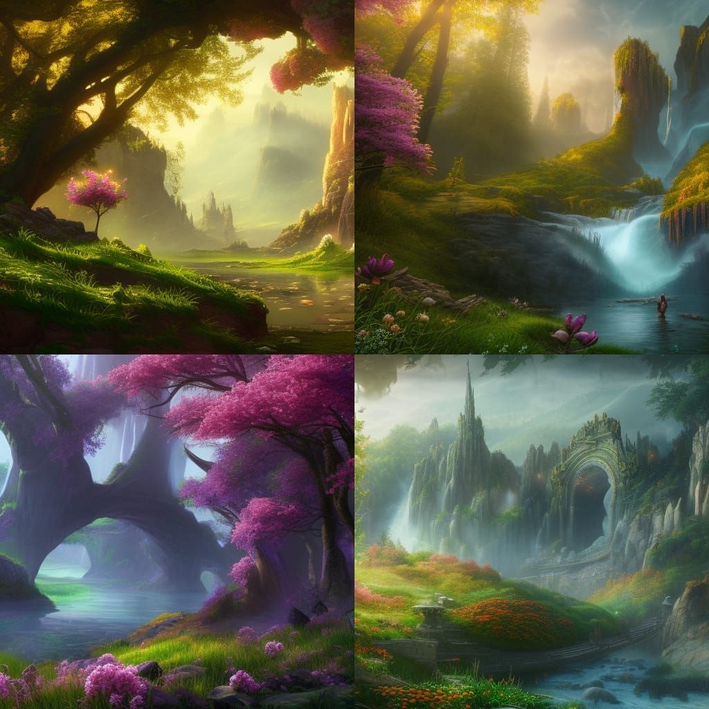 Radiant Spring Nature Scene in Deep Color