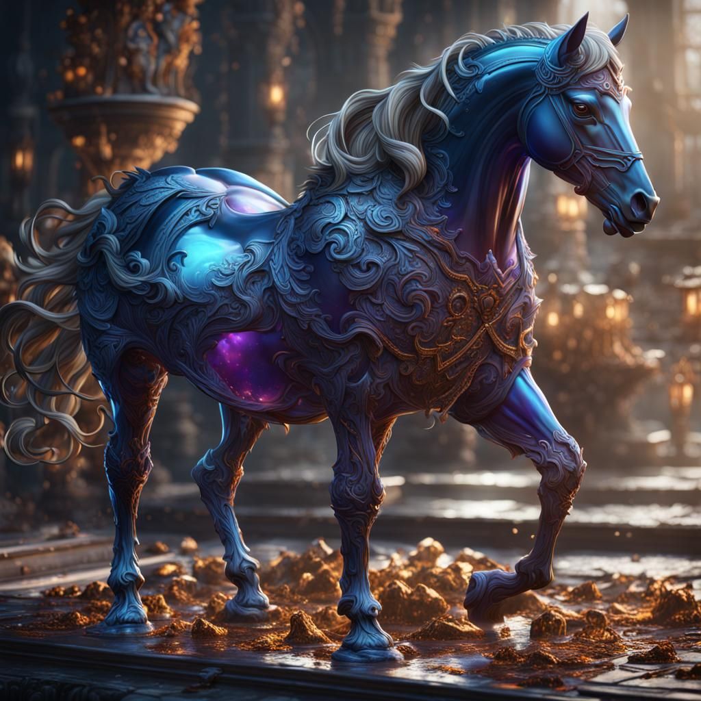 Fantastical Glass Horse Concept Art