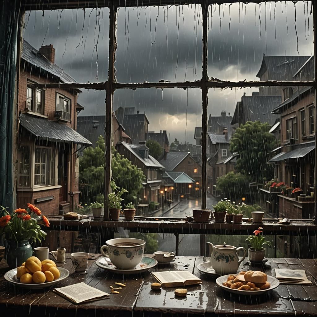 May Rain: A Detailed Matte Painting of a Storm