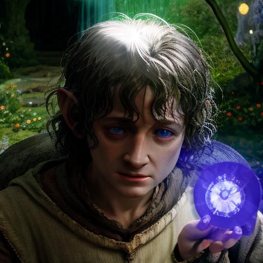 Frodo and the ring in DreamShaper v8!