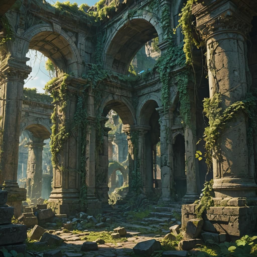 Overgrown City Ruins in Unreal Engine 5
