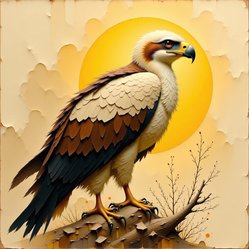 Majestic Condor Portrait with Expressive Plumage