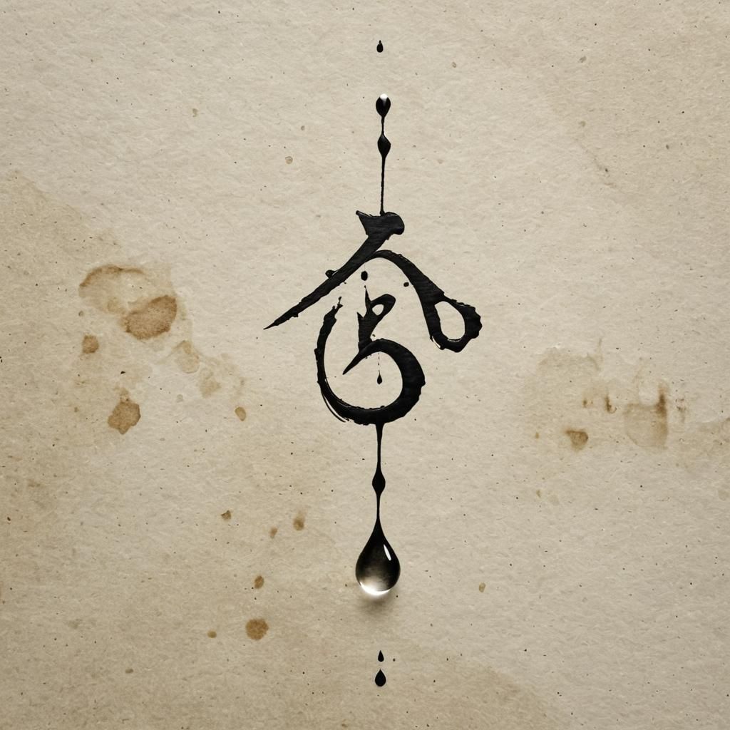 Nippon Calligraphy Art on Old Paper