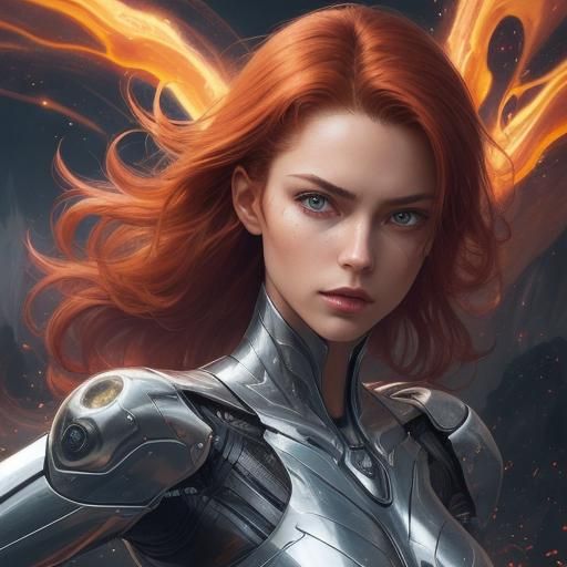 Stunningly Beautiful Woman in Water: Hyperdetailed Portrait