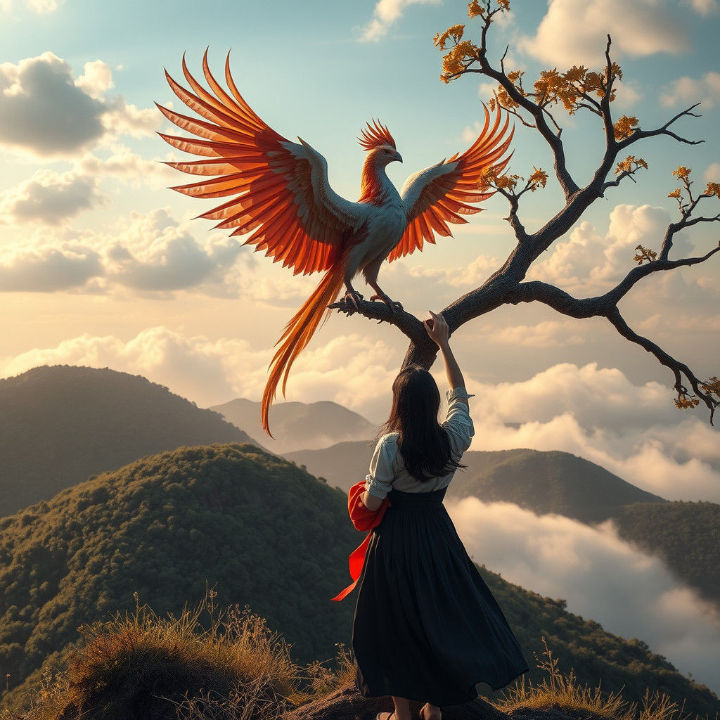 Korean Beauty Captures Phoenix in Hyper-Realistic Digital Ar...