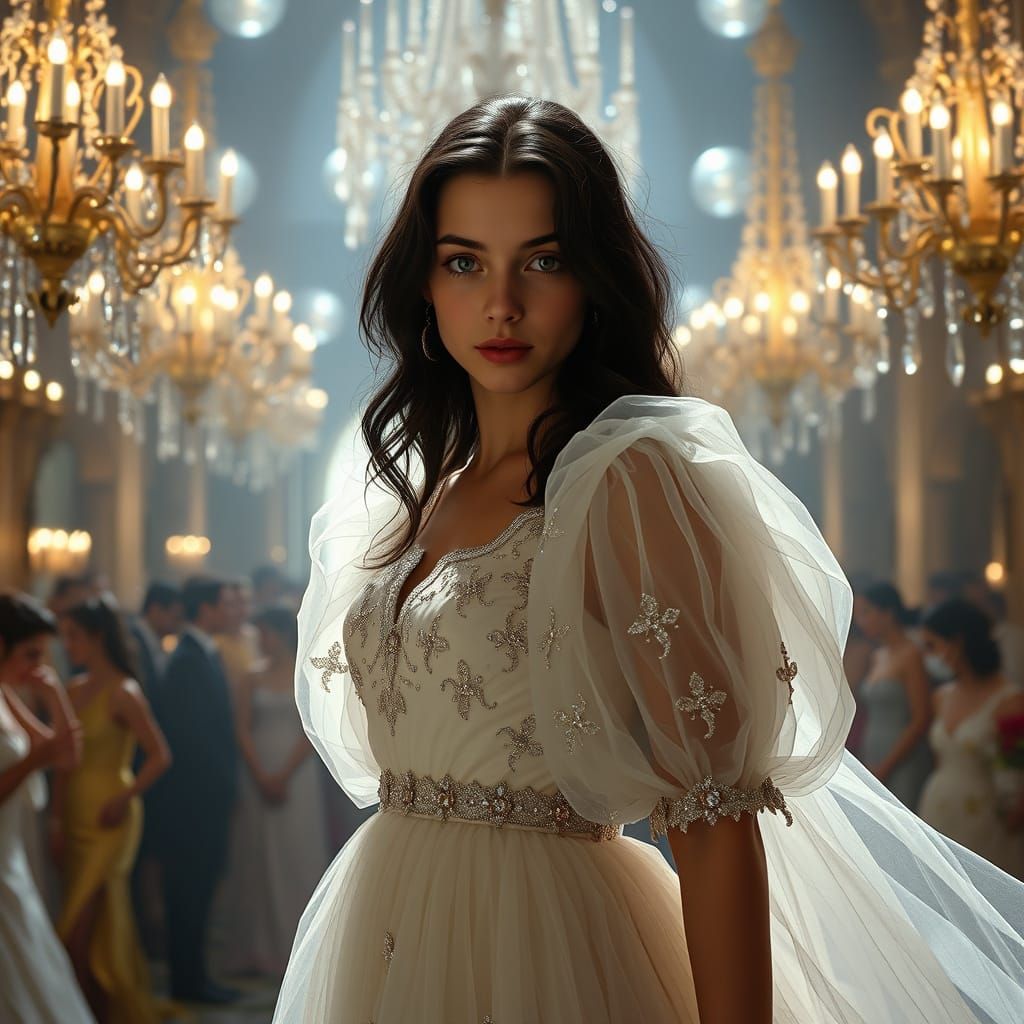 Jennifer Connelly as Sarah in Labyrinth Ballgown