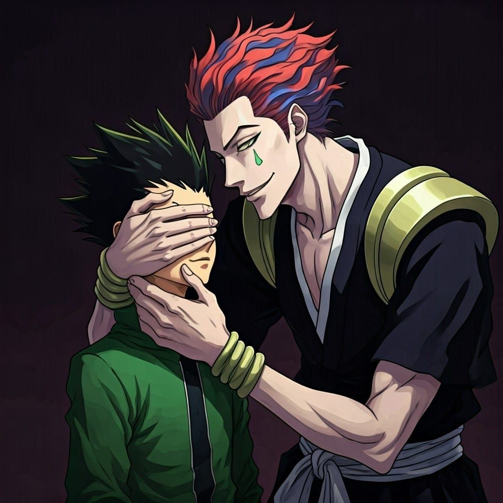 Hisoka's Menacing Grin: A Digital Manga Scene