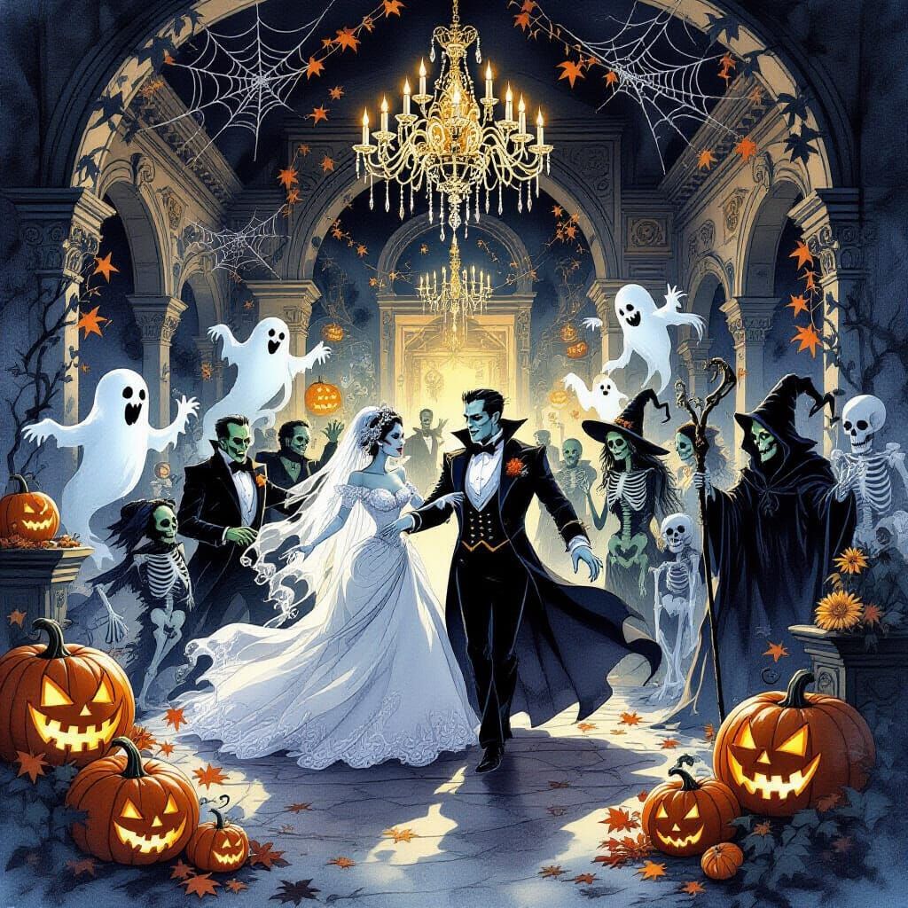 Monsters Dance at Opulent Halloween Ball