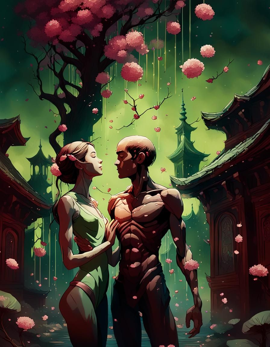 Comic Sans, surreal, romance, highly detailed, bright lighti...