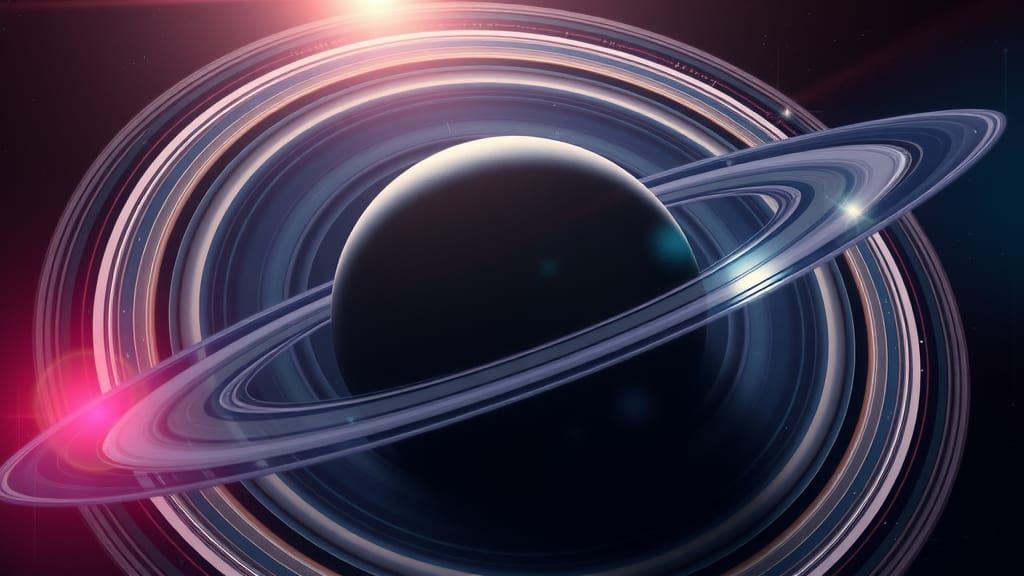 Saturn Rings in Ultra-Detailed Hyperrealism