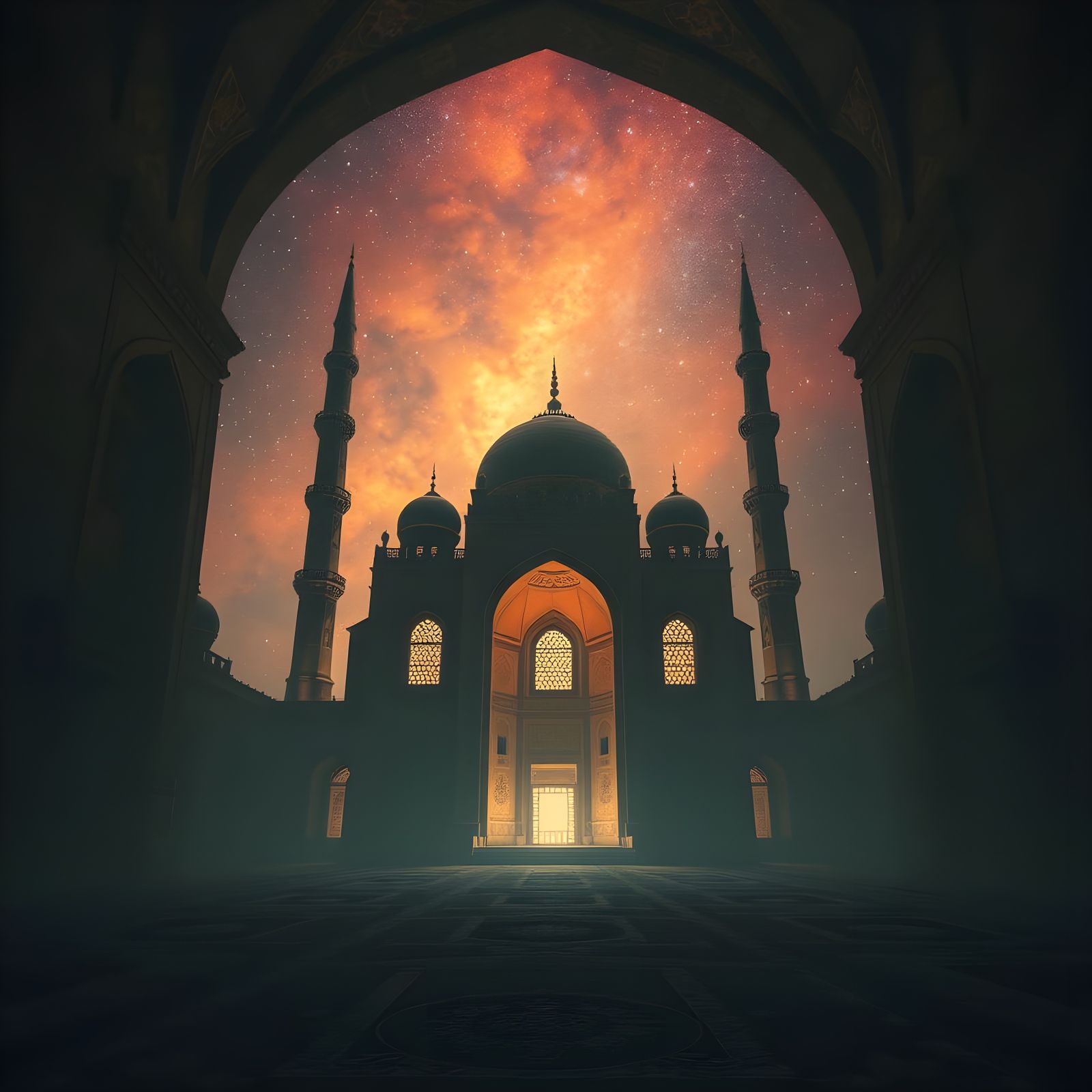Dreamlike Ancient Mosque in Liminal Space