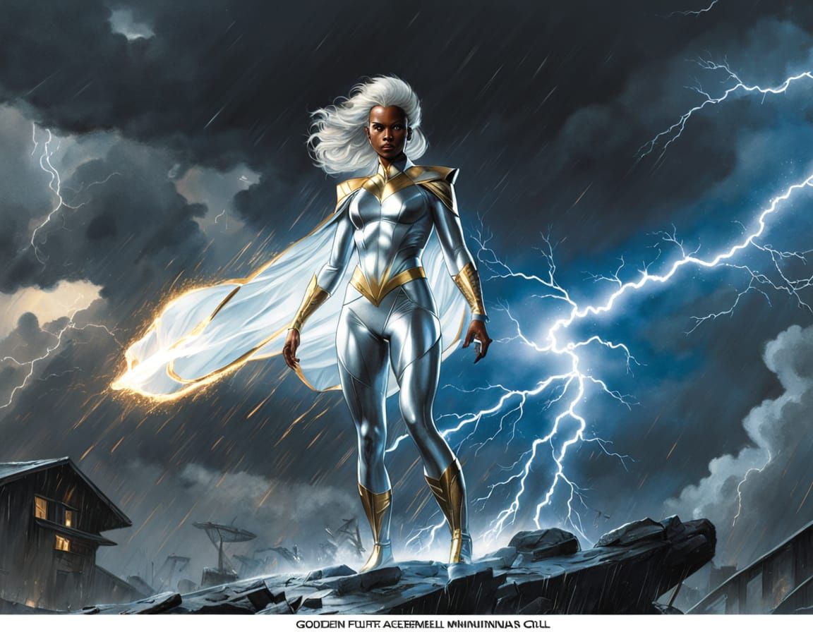 Storm in Gold and Silver Costume