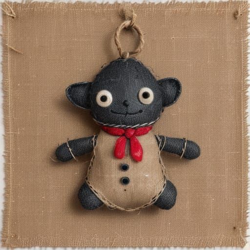 Stitchkin: A Crude Sewn Figure with Button Eyes