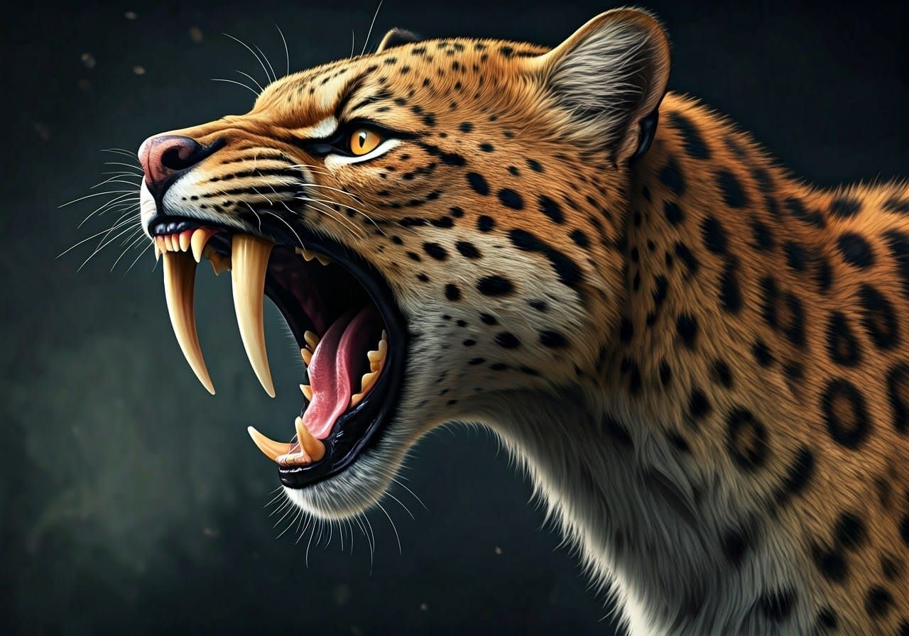 The Extinct Sabor-Toothed Tiger (Smilodon)