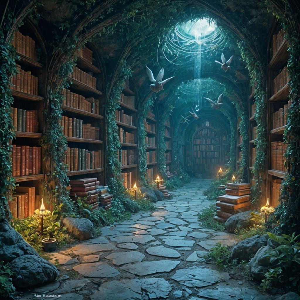 Enchanted Subterranean Library
