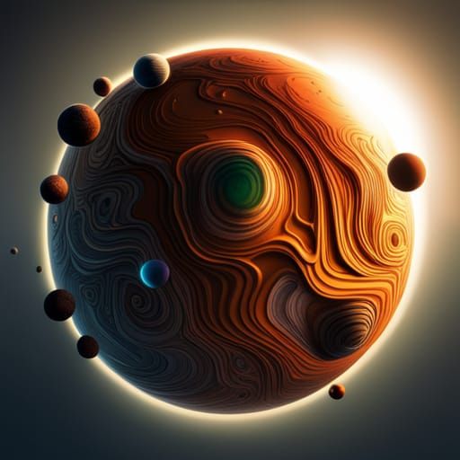 Spectacular Ringed Planet Fantasy Concept Art